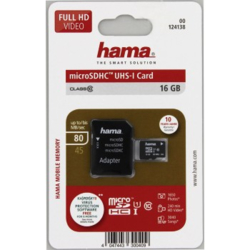 Hama microSDHC 16 GB Class 10 UHS-I 80 MB/s + Adapter/Mobile