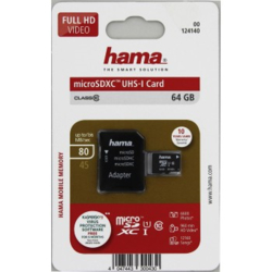 Hama microSDXC 64 GB Class 10 UHS-I 80 MB/s + Adapter/Mobile
