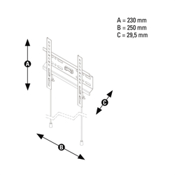 Thomson WAB546 nástěnný držák TV, 200x200, fixní, 1*