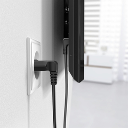 Hama síťový napájecí kabel, 2pólové vidlice kolmé, 3 m