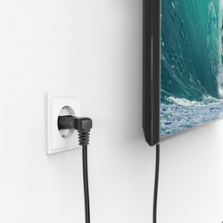 Hama síťový napájecí kabel, 2pólové vidlice kolmé, 5 m