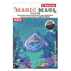 Vyměnitelný blikající obrázek Magic Mags Delfín Flash k aktovkám Step by Step SPACE, CLOUD a KID