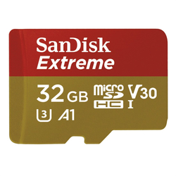 SanDisk Extreme micro SDHC 32 GB 100 MB/s A1 Class 10 UHS-I V30,adapter,akční kamery NÁHR.ZA 173360