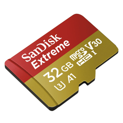 SanDisk Extreme micro SDHC 32 GB 100 MB/s A1 Class 10 UHS-I V30,adapter,akční kamery NÁHR.ZA 173360