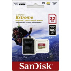 SanDisk Extreme micro SDHC 32 GB 100 MB/s A1 Class 10 UHS-I V30,adapter,akční kamery NÁHR.ZA 173360