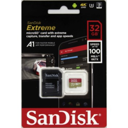 SanDisk Extreme micro SDHC 32 GB 100 MB/s A1 Class 10 UHS-I V30, adapter NÁHRADA ZA 173362