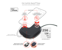 SanDisk iXpand Base 256 GB, adaptér