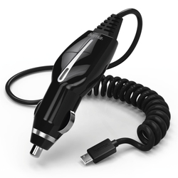 Hama nabíječka do vozidla s krouceným kabelem, micro USB, 1,2 A