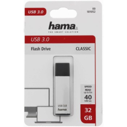 Hama FlashPen Classic, USB 3.0, 32 GB, 40 MB/s, strieborný