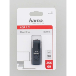 Hama USB 3.0 Flash Drive Rotate, 256 GB, 70 MB/s, petrolejová modrá