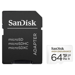 SanDisk microSDXC High Endurance Video 64 GB C 10 U3 V30, adaptér