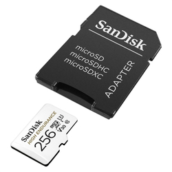 SanDisk microSDHC High Endurance Video 256 GB C 10 U3 V30, adaptér