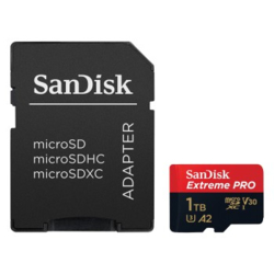 SanDisk Extreme Pro microSDXC 1 TB 170 MB/s A2 C10 V30 UHS-I U3, adaptér