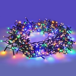 Solight LED WIFI smart venkovní vánoční řetěz, 400 LED, 20m, přívod 5m, teplá bílá + vícebarevný