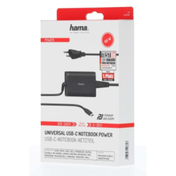 Hama USB-C napájecí zdroj, Power Delivery, 5-20 V, 65 W