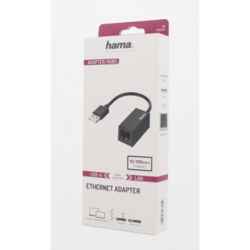 Hama síťový adaptér USB-A - RJ45, Ethernet 100 Mb/s