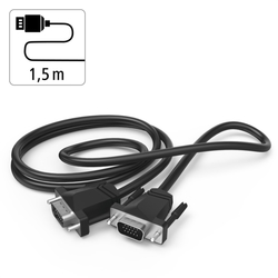 Hama video kabel VGA 15pin., 1,5 m, Full HD