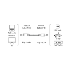 Hama síťový kabel Cat5e U/UTP RJ45 10,0 m, nebalený