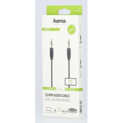 Hama audio kabel jack 3,5 mm, 0,5 m, slim