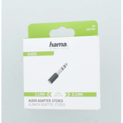 Hama redukce jack 3,5 mm na 6,3 mm vidlici, stereo