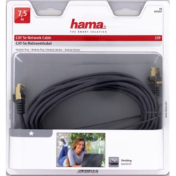 Hama síťový patch kabel CAT 5e, 2xRJ45, stíněný, 7,5 m