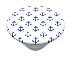 PopSockets PopGrip Gen.2, Anchors Away White, modré kotvičky na bílém podkladu