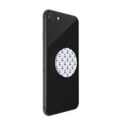 PopSockets PopGrip Gen.2, Anchors Away White, modré kotvičky na bílém podkladu