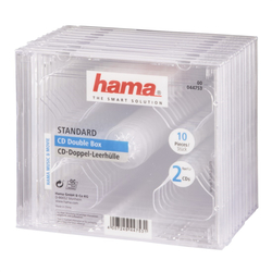 Hama CD obal Standard Double, 10 ks, průhledný