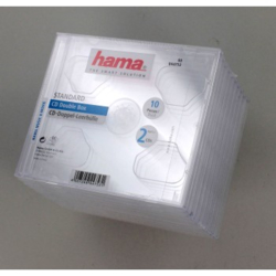 Hama CD obal Standard Double, 10 ks, průhledný