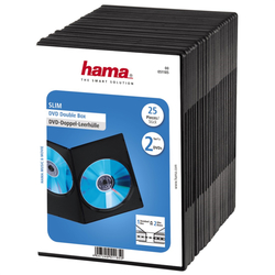 Hama DVD Slim Double-Box 25, Black