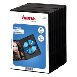 Hama DVD obal na 1 DVD, s fólií, černý, 10 ks (cena uvedena za balení)