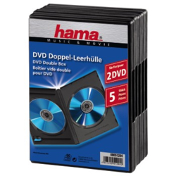 Hama DVD obal, double, 5ks/bal., barva černá