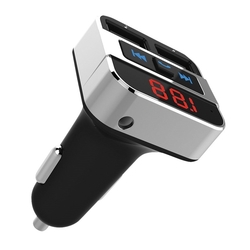 FM transmitter s bluetooth připojením do auta, 2x USB + handsfree