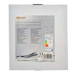 Solight LED mini panel, podhledový, 18W, 1530lm, 3000K, tenký, kulatý, bílý