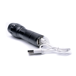 Solight nabíjecí LED svítilna, 300lm, Cree, fokus, Li-Ion, USB nabíjení, power banka