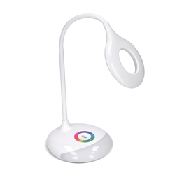 Solight LED stolní lampička nabíjecí, 5W, RGB podsvícení, stmívatelná, USB napájení
