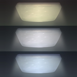 Solight LED stropní světlo Star, čtvercové, 24W,1440lm, dálkové ovládání, 37cm