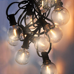 Solight LED venkovní řetěz s žárovkami, 25 žárovek, 15m+5m, 19W, teplá bílá