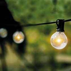 Solight LED venkovní řetěz s žárovkami, 25 žárovek, 15m+5m, 19W, teplá bílá
