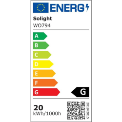 Solight LED venkovní řetěz s žárovkami, 25 žárovek, 15m+5m, 19W, teplá bílá