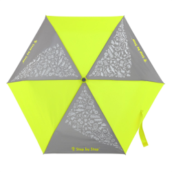 Dětský skládací deštník Step by Step s reflexními obrázky, Neon Yellow