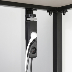 Solight 3z + USB A+C blok zásuvek na stůl, 2m, černý, USB 20W PD
