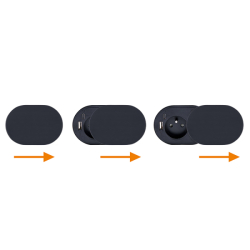 Solight 1z + USB A+C 20W PD vestavná zásuvka s posuvným víčkem, 2m, matná černá