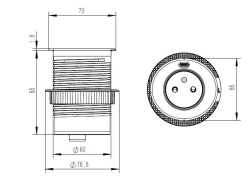 Vestavná zásuvka Solight PP127 USB