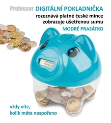 Pokladnička Professor prasátko modré