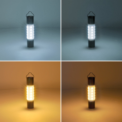 Solight LED ruční nabíjecí svítilna s kampingovou lucernou, 250lm, Li-Ion, power bank, USB