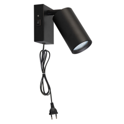 Solight nástěnná lampička CELE, 1x GU10, černá