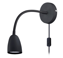 Solight WO54-B LED nástěnná lampička, stmívatelná, 4W, 280lm, 3000K, černá