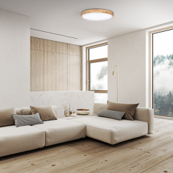 Solight LED osvětlení s dálkový ovladačem Solid Oak, 60W, 4200lm, 51cm, změna chromatičnosti, stmívatelné