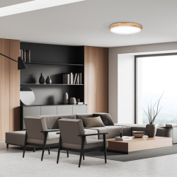 Solight LED osvětlení s dálkový ovladačem Solid Oak, 60W, 4200lm, 51cm, změna chromatičnosti, stmívatelné